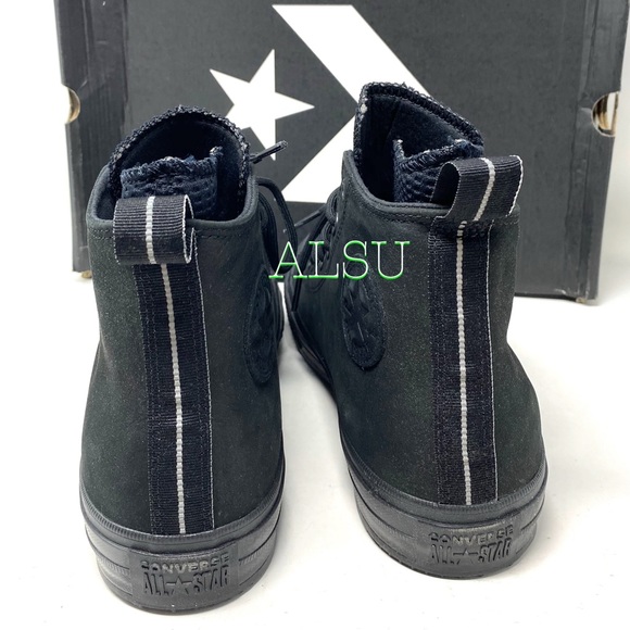 Converse Ctas Waterproof Boot High Suede Black Womenen's Size 7 Sneakers 162409C - Picture 5 of 8
